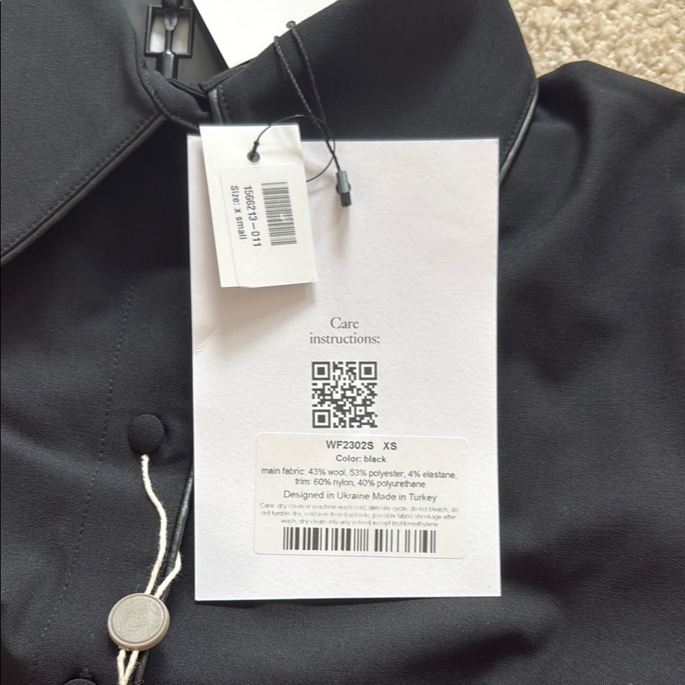 NWT SLEEPER Off The Duty piped crepe pajama shirt - Picture 6 of 8